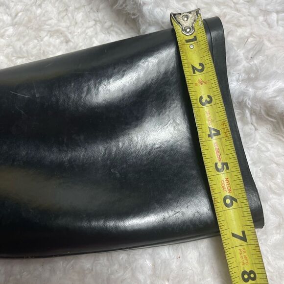 Juicy Couture Black rubber knee high rain boots with pink side logo design SZ9 - Picture 8 of 10